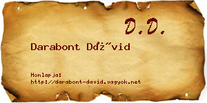 Darabont Dávid névjegykártya